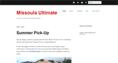 Desktop Screenshot of missoulaultimate.com